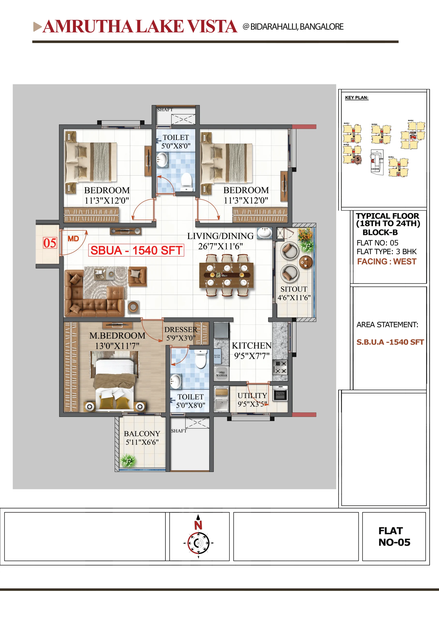 TYP-FLOOR 18 TO 24 BLK-B-FLAT-5